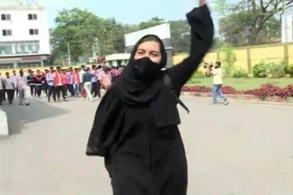 Muskan protest in Karnataka over hijab
